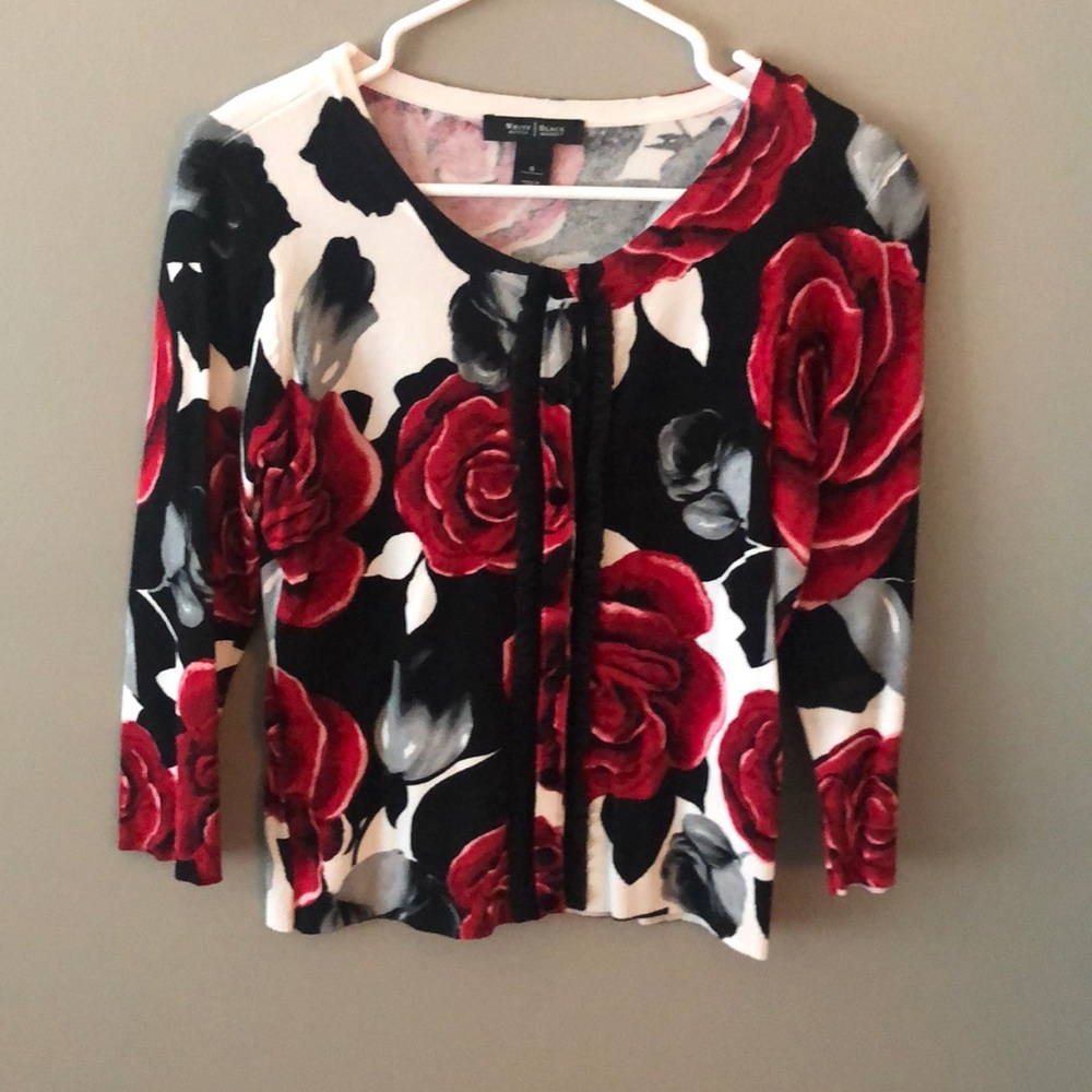 Floral sweater cardigan from WHBM